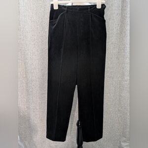 Vintage Velour Black High-Waisted Pants Size 2